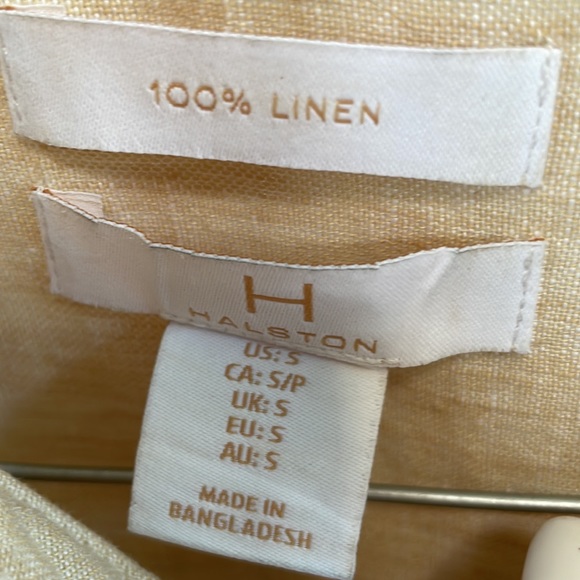 Halston oatmeal linen shirt dress - Picture 9 of 14